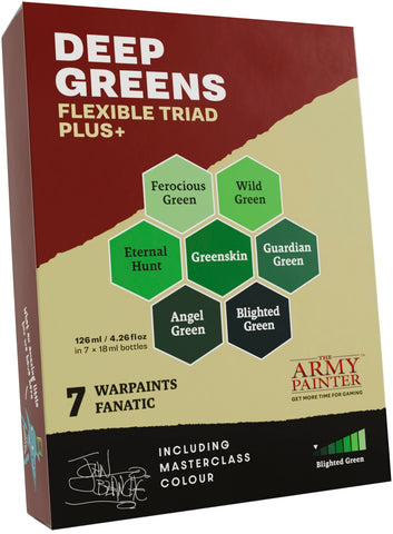 The Army Painter- WARPAINTS: FANATIC FLEXIBLE TRIAD PLUS+ DEEP GREENS