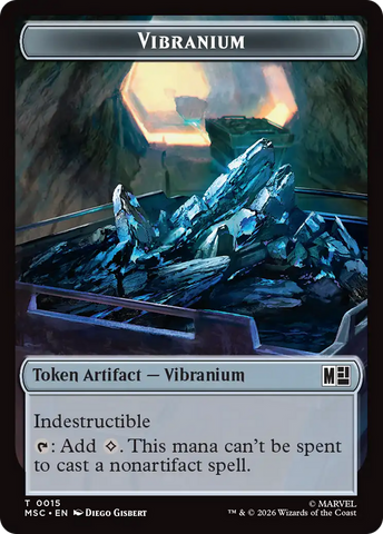 The Monarch (016) // Vibranium (015) Double-Sided Token [Marvel Super Heroes Commander Tokens]