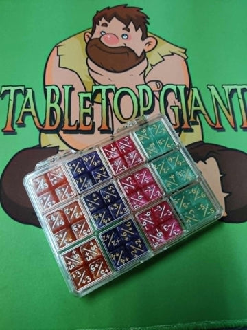 Dice- 48 count D6: Plus/ Minus dice multi color