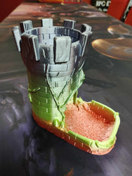 3D print- Dice Tower Castle Tower multi color- Random colour