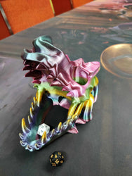 3D print- Dice Tower DRAGON HEAD multi color- Random Colour