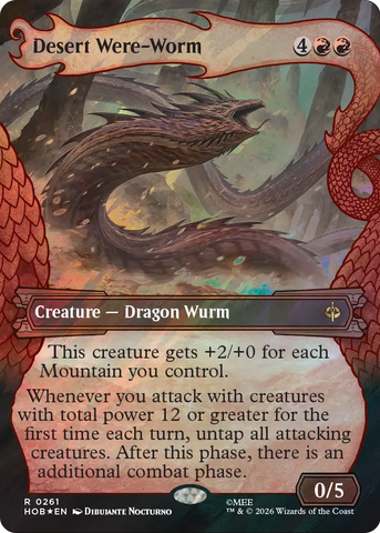 Desert Were-Worm (Showcase) (Surge Foil) [The Hobbit]