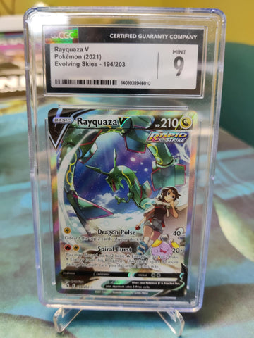 Rayquaza VMAX Graded CGC 9 Mint -  218/203 Evolving Skies Alt Art