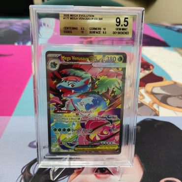 Graded- 2025 Mega Evolution Mega Venusaur EX 9.5 Gem Mint Beckett