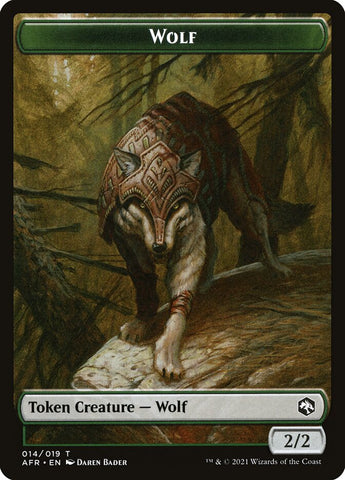 Wolf // Zariel, Archduke of Avernus Emblem Double-Sided Token [Dungeons & Dragons: Adventures in the Forgotten Realms Tokens]