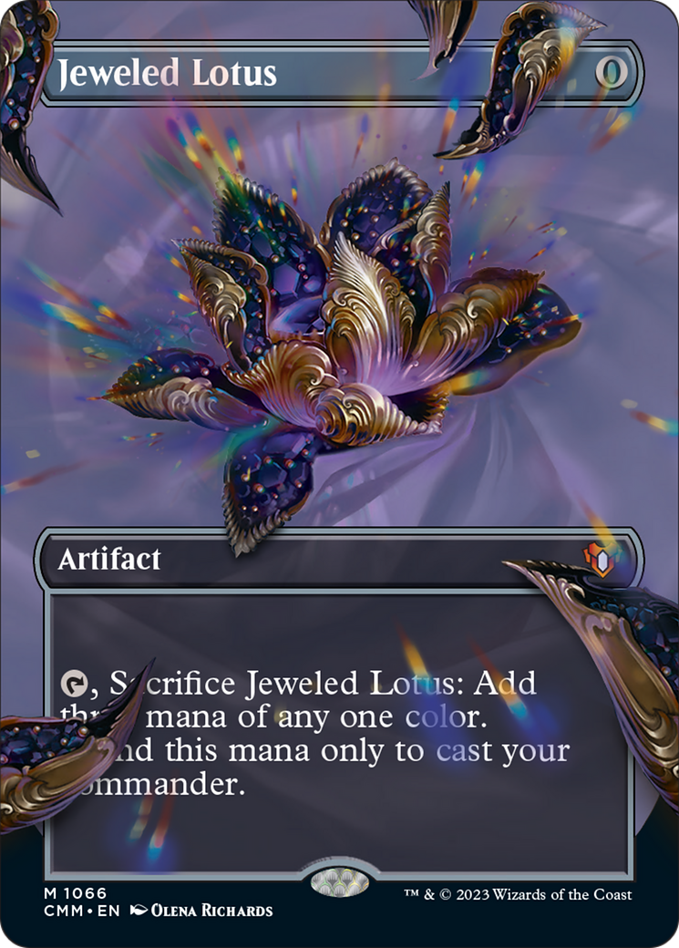 Jeweled Lotus (Borderless Textured Foil Frame Break) [Commander Master