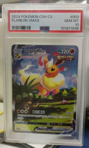 Graded- PSA 10 GEM MINT Chinese Flareon VMAX 003/009 Alternate Art Holo Pokémon 2024