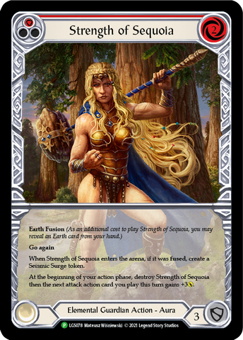 Strength of Sequoia (Red) [LGS078] (Promo)  Rainbow Foil