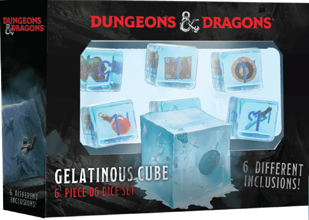 Dice- D&D GELATINOUS CUBE 6PK