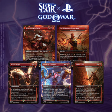 MTG- SECRET LAIR PLAYSTATION SUPER DROP GOD OF WAR: VENGEANCE- REGULAR
