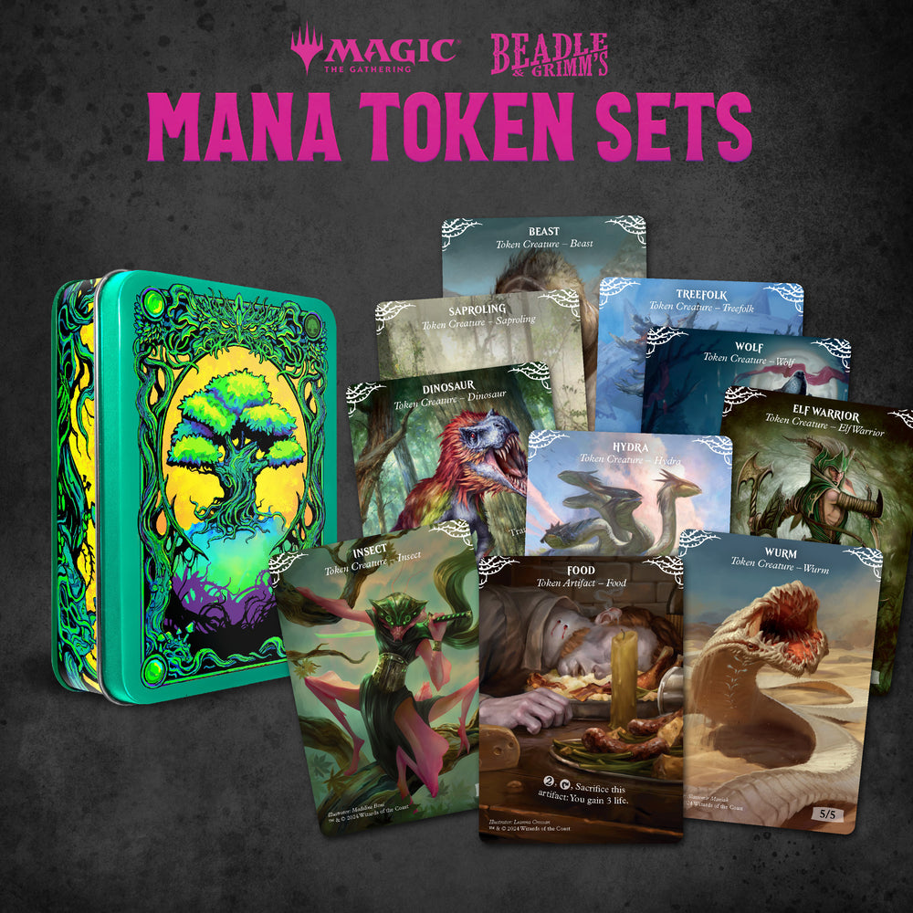 MTG- BEADLE & GRIMM'S MTG MANA TOKEN SET- GREEN