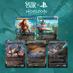 MTG- SECRET LAIR PLAYSTATION SUPER DROP HORIZON ZERO DAWN: HUNTRESS AND THE MACHINES- REGULAR