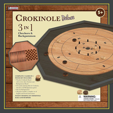 KROEGER 3-In-1 Crokinole Board
