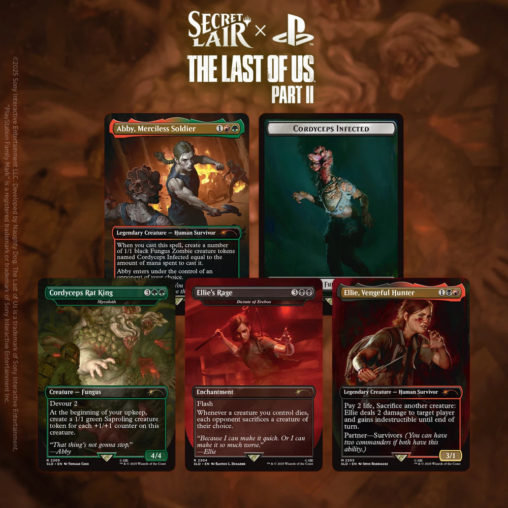 MTG- SECRET LAIR PLAYSTATION SUPER DROP THE LAST OF US PART II: PATH OF RETRIBUTION- REGULAR