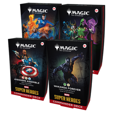 MTG- MARVEL SUPER HEROES Commander Deck 4 PACK (Pre order- 06/26/2026)