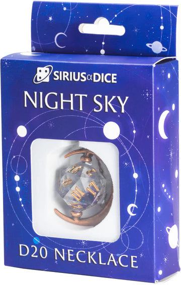 Sirius Dice- Night Sky D20 Necklace