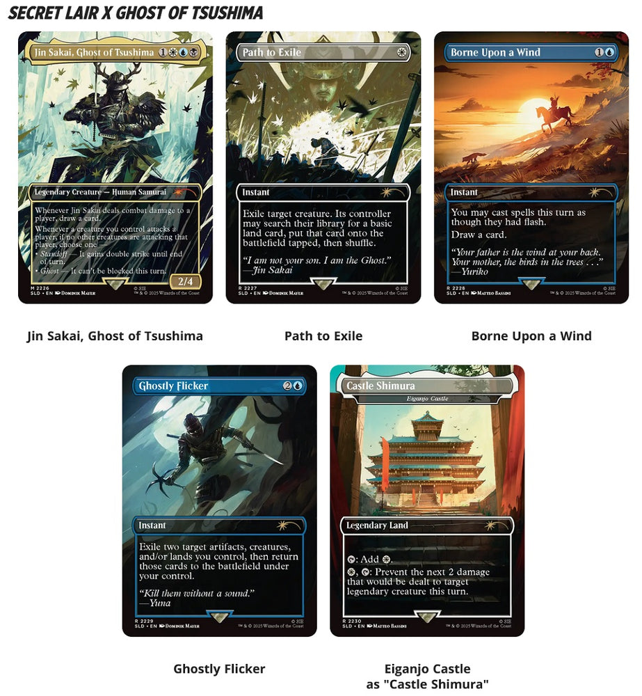 MTG- SECRET LAIR PLAYSTATION SUPER DROP GHOSTS OF TSUSHIMA: SHADOW SAMURAI- REGULAR