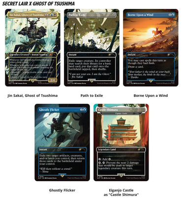 MTG- SECRET LAIR PLAYSTATION SUPER DROP GHOSTS OF TSUSHIMA: SHADOW SAMURAI- REGULAR