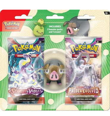 Pokemon- Back to School Eraser Blister (2 Boosters)