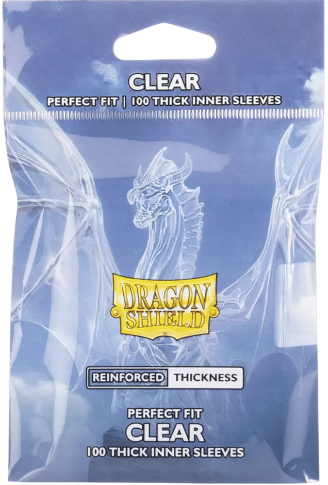 DRAGON SHIELD- Card Sleeves PERFECT FIT THICK INNER CLEAR 100CT