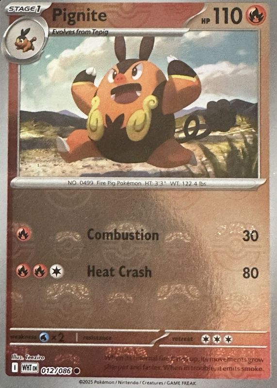Pignite (012/086) (Master Ball Pattern) [Scarlet & Violet: White Flare]