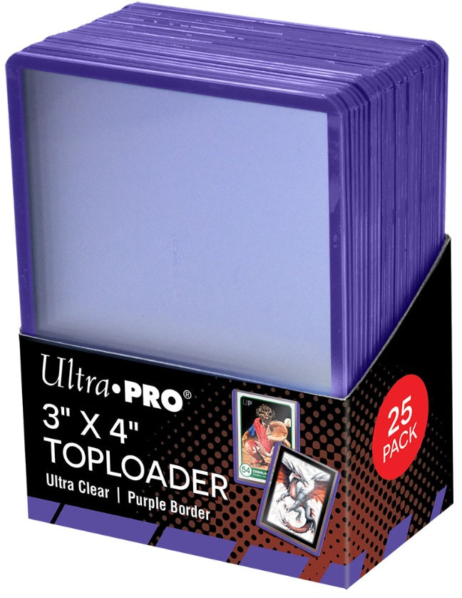 Ultra Pro- Top loaders 3x4 Purple border 25 count