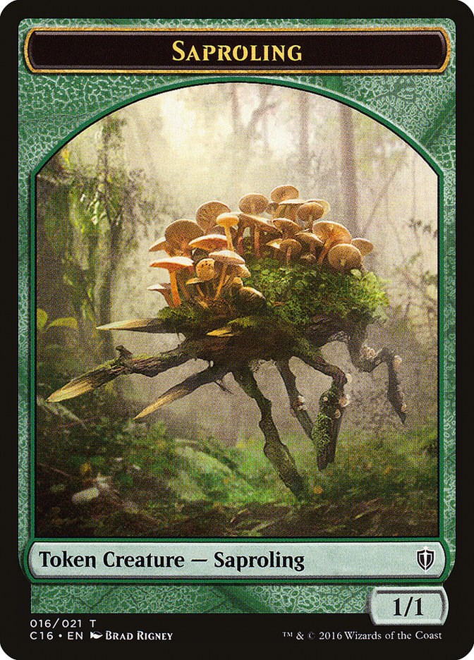 Saproling // Bird Double-sided Token [Commander 2016]