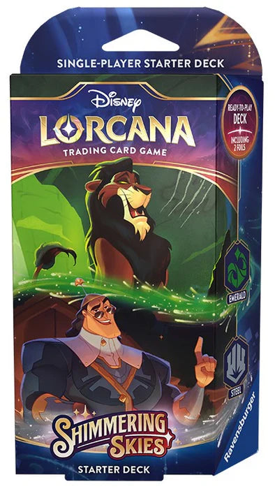 DISNEY LORCANA- SHIMMERING SKIES STARTER Decks