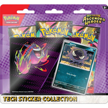 Pokemon- Mega Evolution Ascended Heroes Tech Sticker Collection Gastly