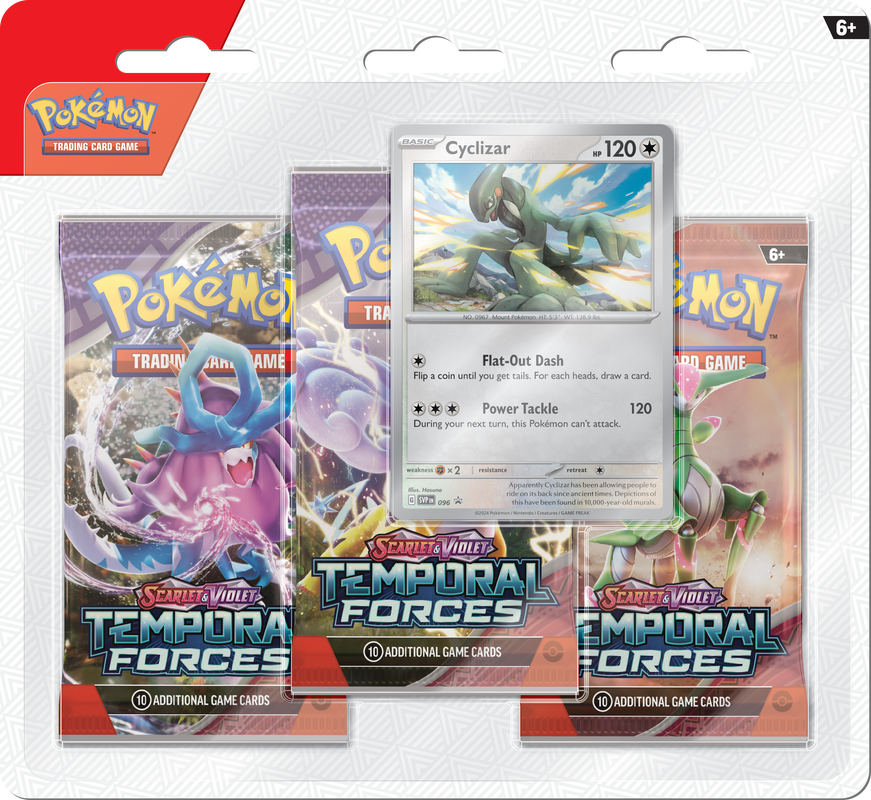 POKEMON- TEMPORAL FORCES Booster 3PK BLISTER