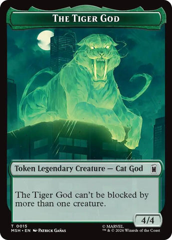 The Tiger God // Sturdy Shield Double-Sided Token [Marvel Super Heroes Tokens]