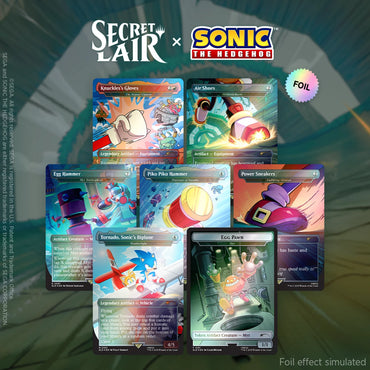 MTG- Secret Lair X Sonic: Turbo Gear- Rainbow Foil Edt.