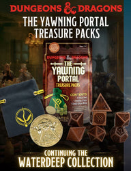 D&D- YAWNING PORTAL TREASURE PACKS Blind Bag (Random Dice set, Coin, & Dice Bag)