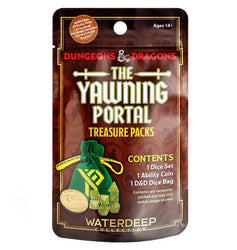 DND- YAWNING PORTAL TREASURE PACKS Blind Bag (Random Dice set, Coin, & Dice Bag)