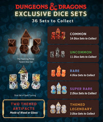 DND- YAWNING PORTAL TREASURE PACKS Blind Bag (Random Dice set, Coin, & Dice Bag)