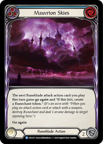 Mauvrion Skies (Blue) [CRU147] 1st Edition Normal