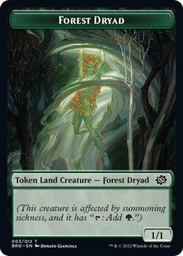 Powerstone // Forest Dryad Double-Sided Token [The Brothers' War Tokens]