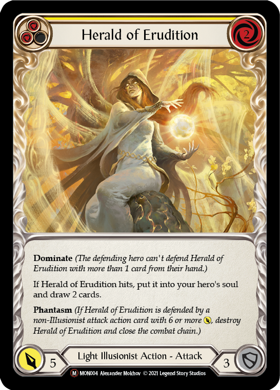 Herald of Erudition (Rainbow Foil) [U-MON004-RF] Unlimited Edition Rainbow Foil