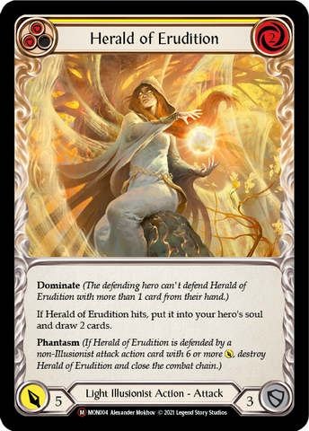 Herald of Erudition (Rainbow Foil) [U-MON004-RF] Unlimited Edition Rainbow Foil