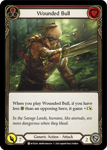Wounded Bull (Red) [WTR200] Unlimited Edition Rainbow Foil