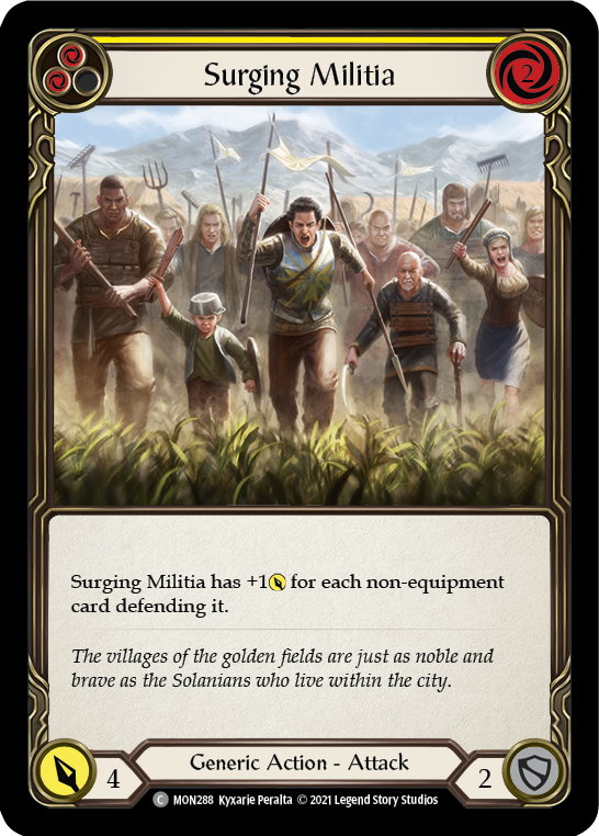 Surging Militia (Yellow) [MON288] 1st Edition Normal