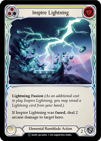 Inspire Lightning (Yellow) [U-ELE089] Unlimited Rainbow Foil