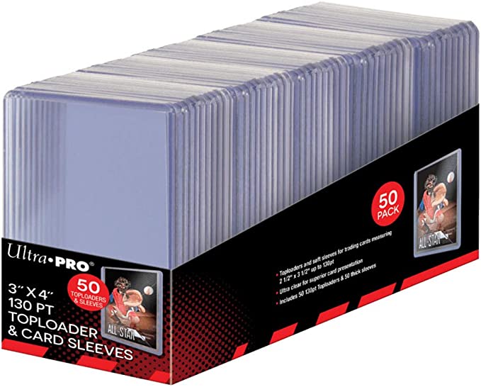 Ultra Pro-Top Loaders- 130 Point 50 Count with 50 sleeves UPC074427152857