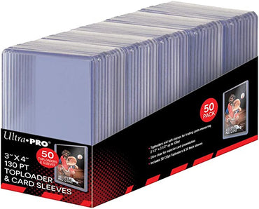 Ultra Pro-Top Loaders- 130 Point 50 Count with 50 sleeves UPC074427152857