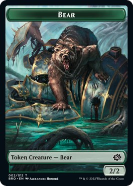 Powerstone // Bear Double-Sided Token [The Brothers' War Tokens]