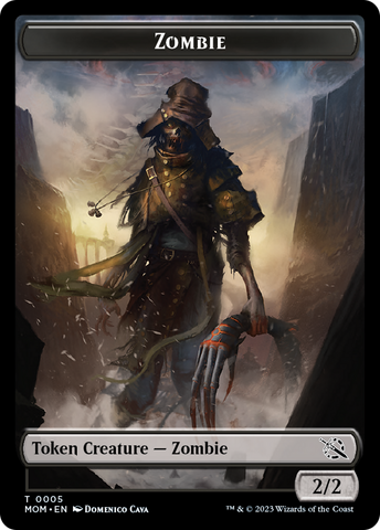Monk // Zombie Double-Sided Token [March of the Machine Tokens]