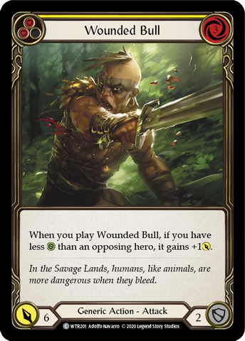 Wounded Bull (Yellow) [WTR201] Unlimited Edition Rainbow Foil
