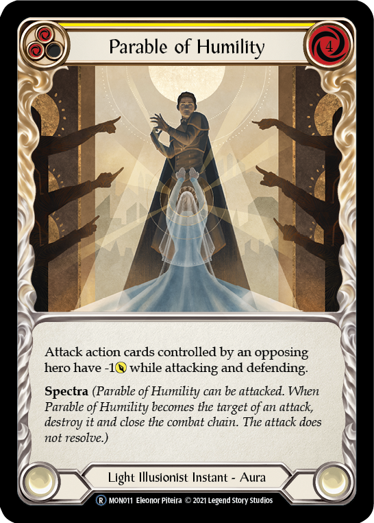 Parable of Humility (Rainbow Foil) [U-MON011-RF] Unlimited Edition Rainbow Foil