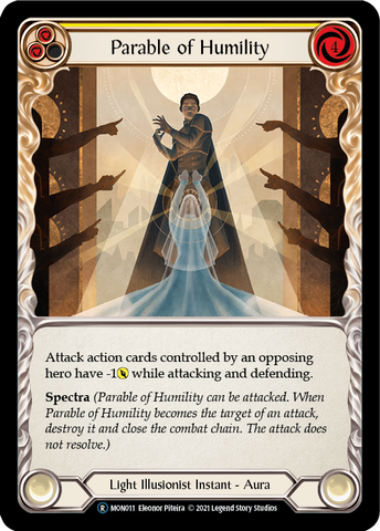 Parable of Humility (Rainbow Foil) [U-MON011-RF] Unlimited Edition Rainbow Foil