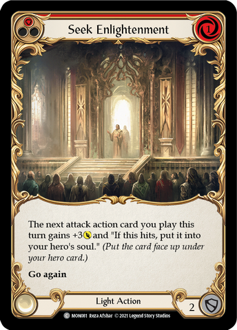 Seek Enlightenment (Red) (Rainbow Foil) [MON081-RF] 1st Edition Rainbow Foil